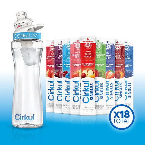 22oz. Plastic Bottle & FitSip® Mixed Berry F7